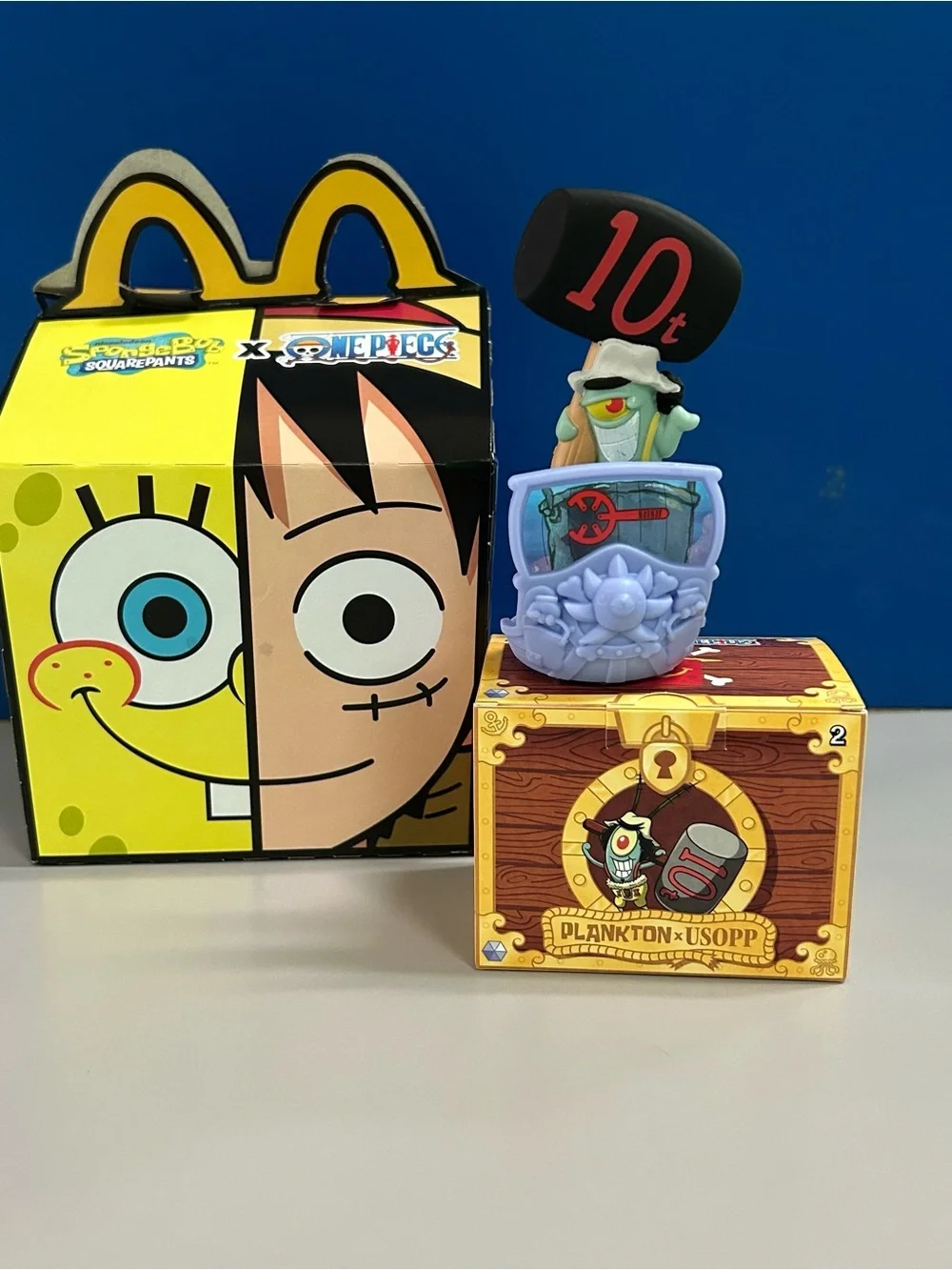 2026 McDonalds SpongeBob SquarePants x One Piece Plankton x Usopp Happy Meal Toy